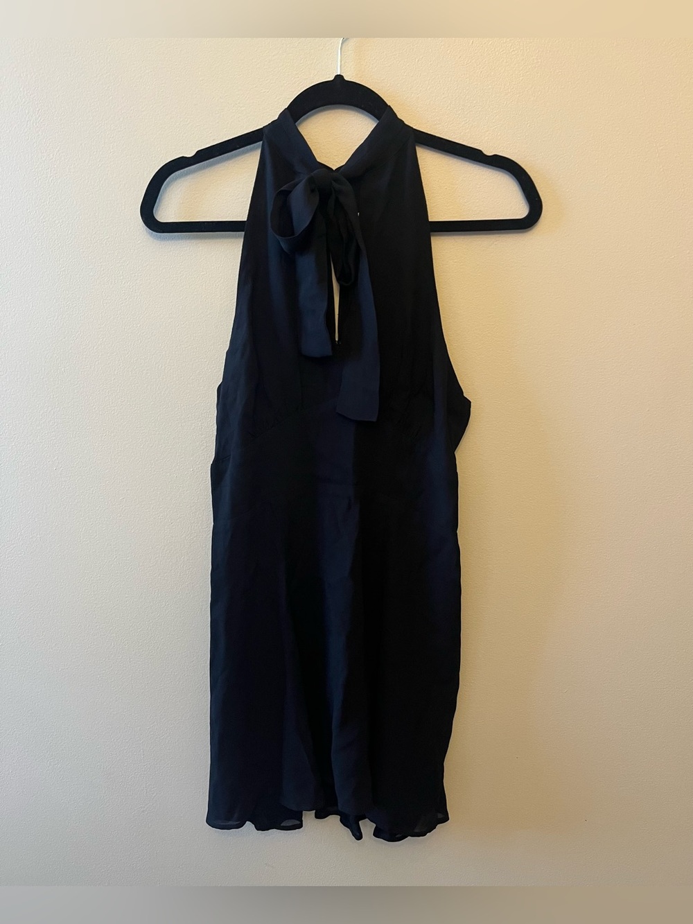 Reformation Halter Neck Bow-Tie Mini Dress Women's Size 6 Little Black Dress